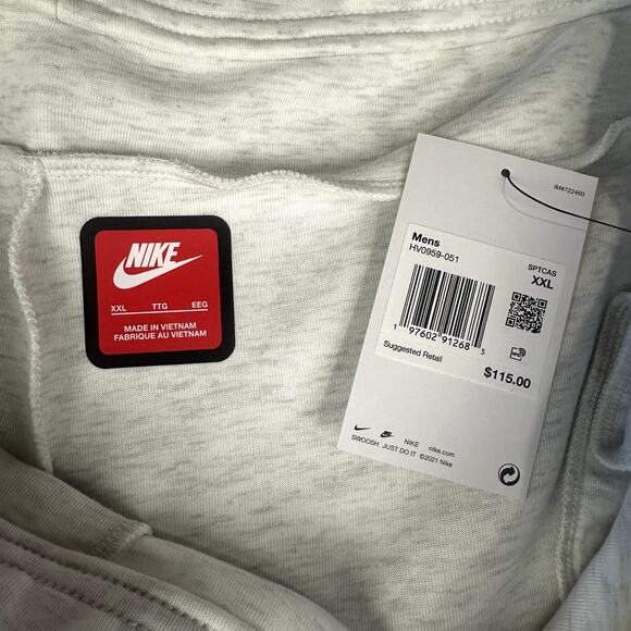 Nike Sportswear Tech Fleece Joggers Sweatpants Men's XXL Heather/Gray HV0959-051 - Picture 5 of 7